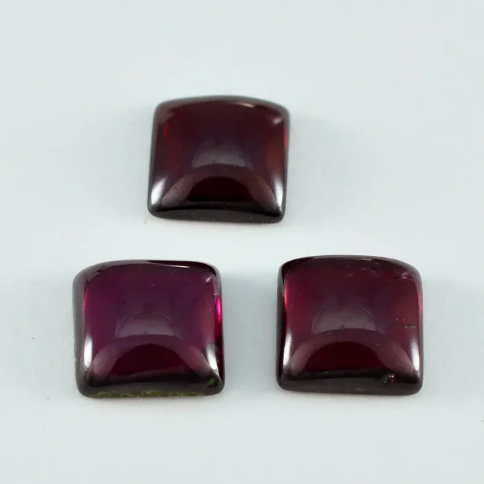 Garnet 1PC Small 8×8 MM Square Cabochon Red Luster semi Precious Loose Gemstones