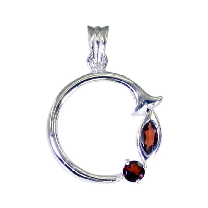 Garnet Featherlight American Silver Toi et Moi Aurora Luxurious Red Pendant Jewelry
