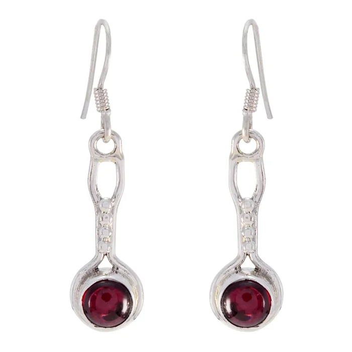 Garnet German Agnes multiple Dangle Red 925 Silver Earring