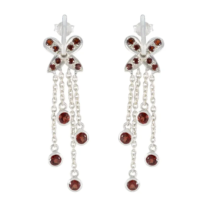 Garnet Turkish Bella multiple Stud Red 92.5 Silver Earring