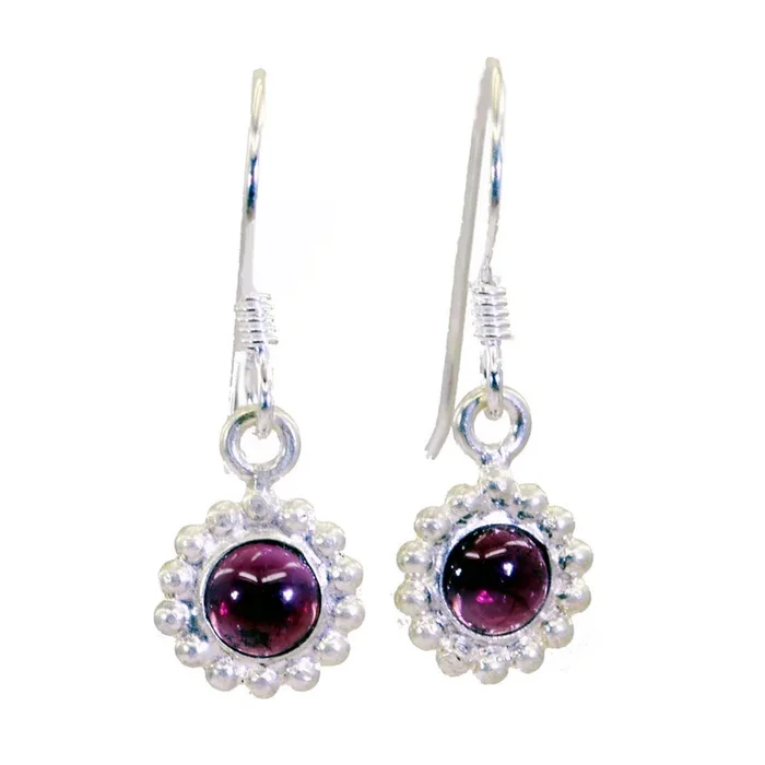 Garnet Turkish Olivia multiple Dangle Red 925 Sterling Silver Earring