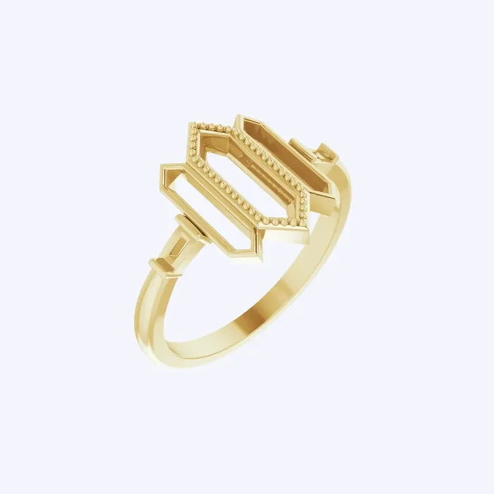 Geometric Diamond Ring