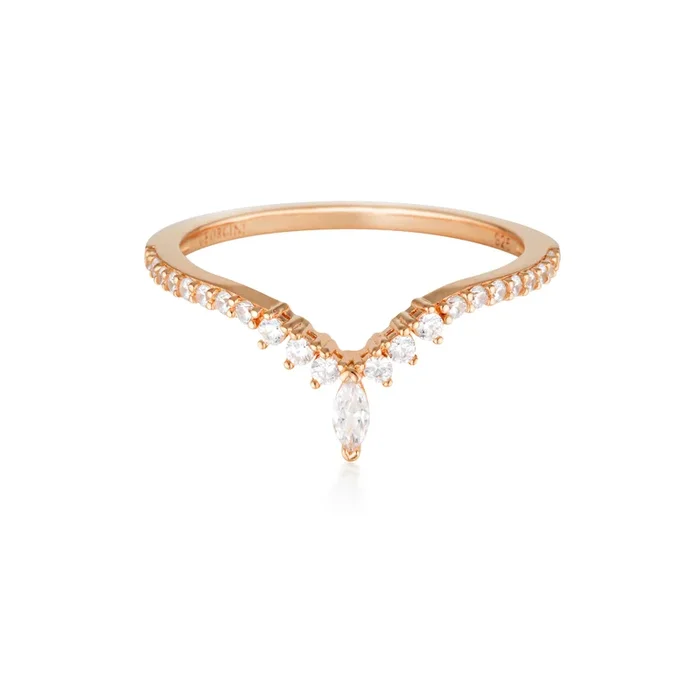 Georgini Rock Star Rose Gold Plated Sterling Silver Tiara Ring