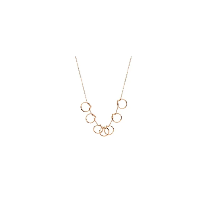 Ginette necklace NY Tiny Seven Circles pink gold, ginette necklace – Lepage