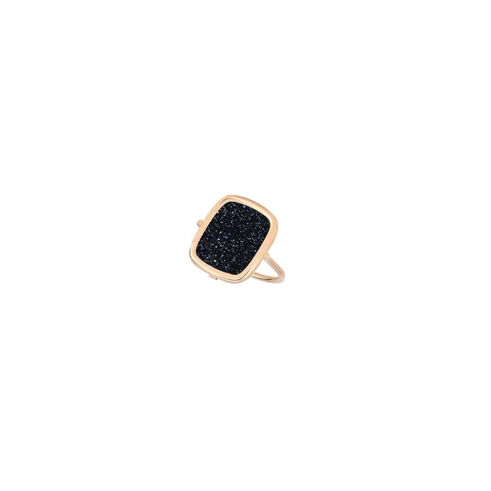 Ginette NY Antique Ring in pink golg and blue sand – Lepage