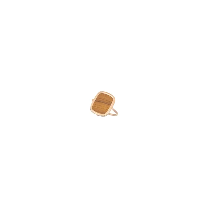 Ginette NY Antique Ring in pink golg and tiger eye – Lepage