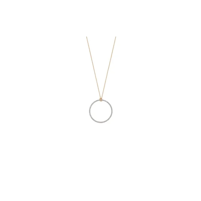 Ginette NY Baby Diamond Circle necklace rose gold diamonds – Lepage