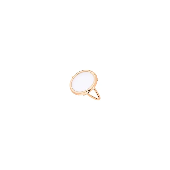 Ginette NY Disc ring in pink gold and agate, ginette ny ring – Lepage