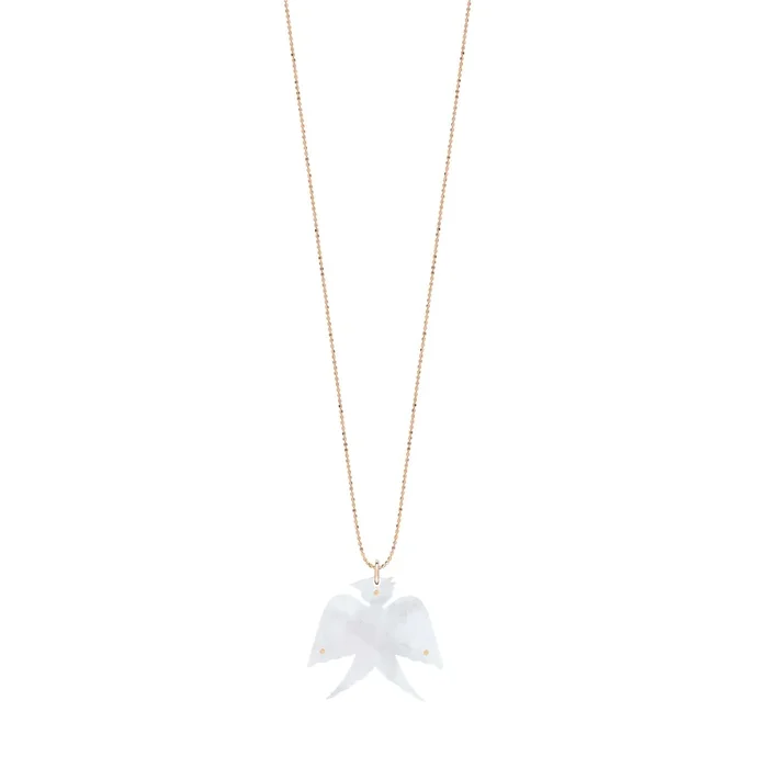 Ginette NY Georgia necklace in rose gold and white mother-of-pearl – Lepage