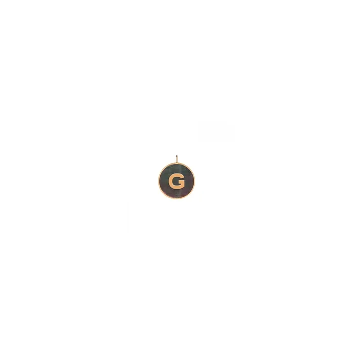 Ginette NY Initial Ever G medal rose gold black mother-of-pearl | LEPAGE