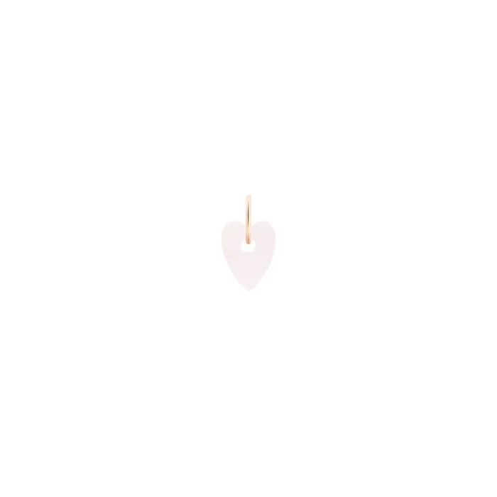 Ginette NY Mini angele pink quartz charm pendant in rose gold – Lepage