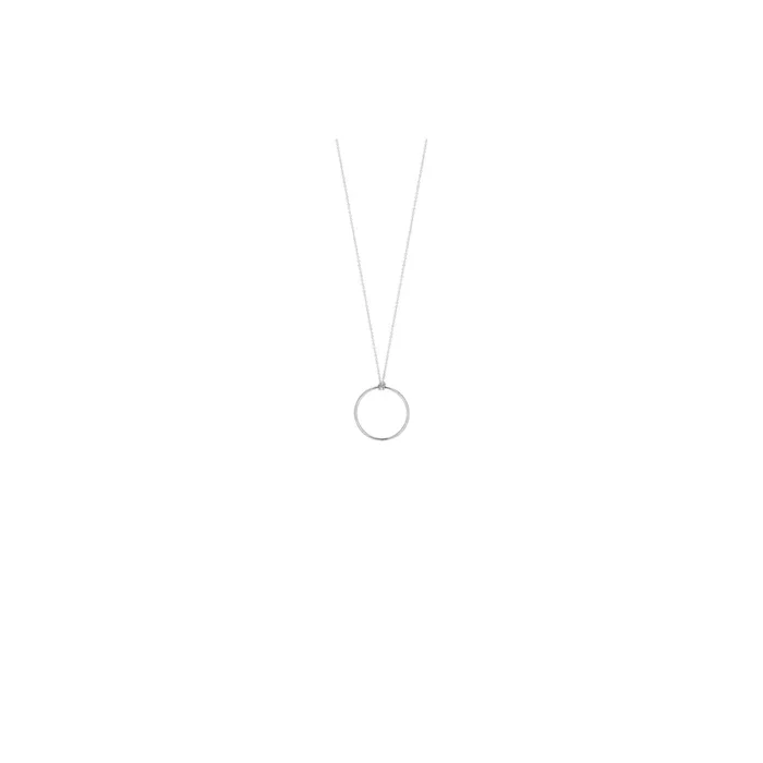 Ginette NY Mini Circle white gold necklace CCE003G, necklace – Lepage