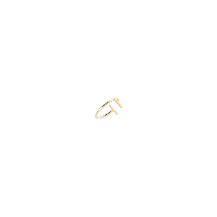 Ginette NY ring open pink gold and Gold Strip bars, RGS – Lepage
