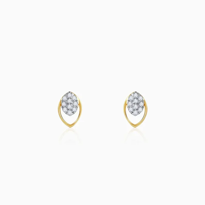 Gold Blush Loop Lab Grown Diamond Earrings