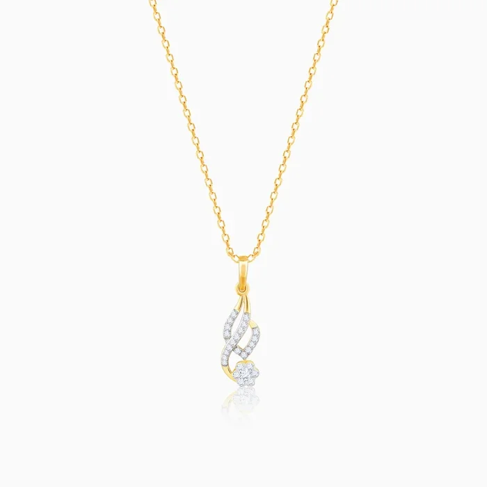 Gold Classic Flow Diamond Pendant