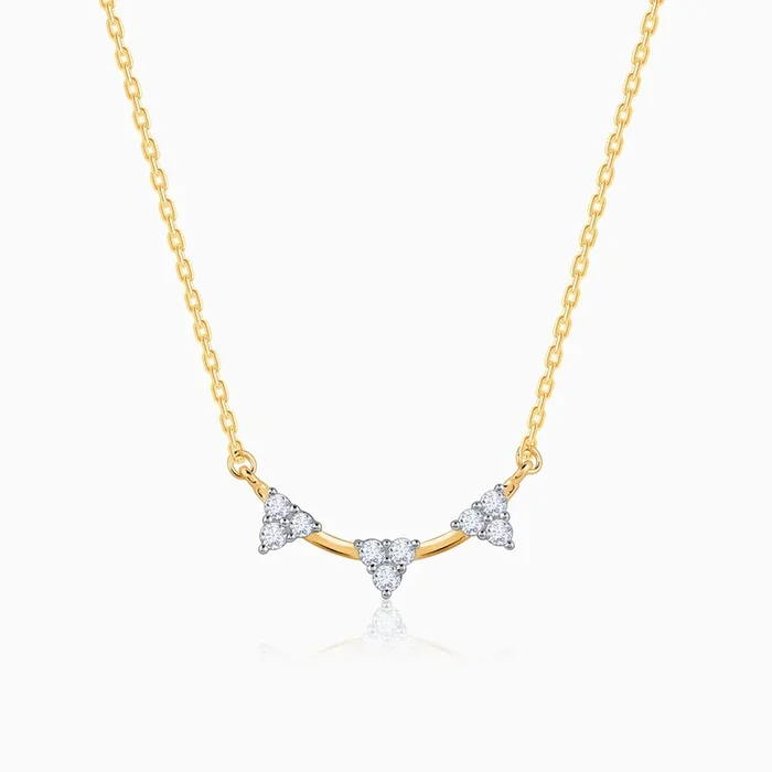 Gold Love Trinity Diamond Necklace