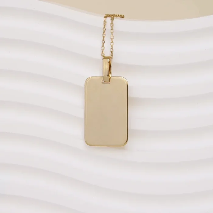 Gold-plated 25x16mm medal pendant to engrave