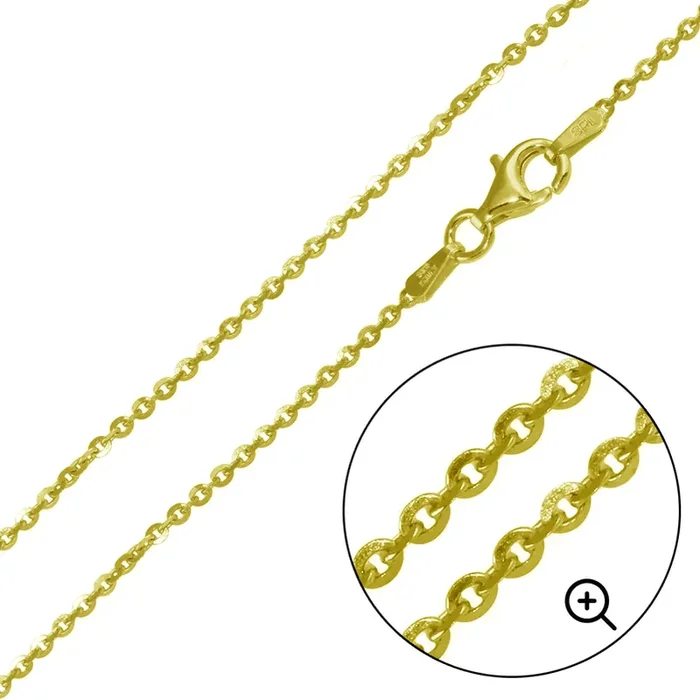 Gold Plated 925 Sterling Silver Brillantina DC 040 Chain 1.75mm – CH398 GP
