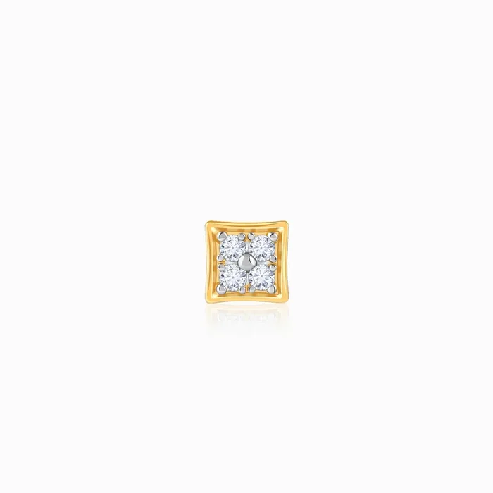 Gold Sharp Shine Lab Grown Diamond Nosepin