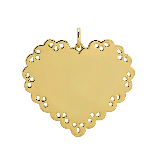 Goldbug Collection Lace Heart Pendant