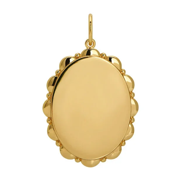 Goldbug Collection Oval Dot & Dash Pendant