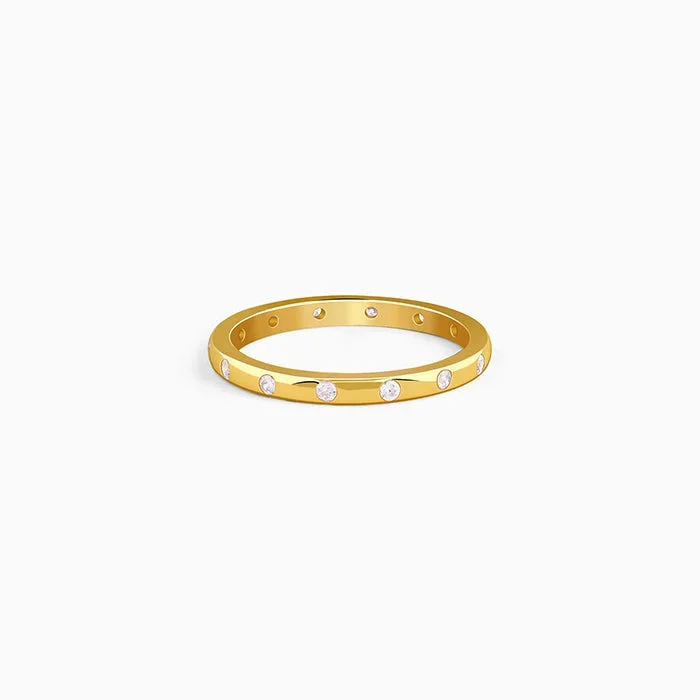 Golden Flush Setting Ring