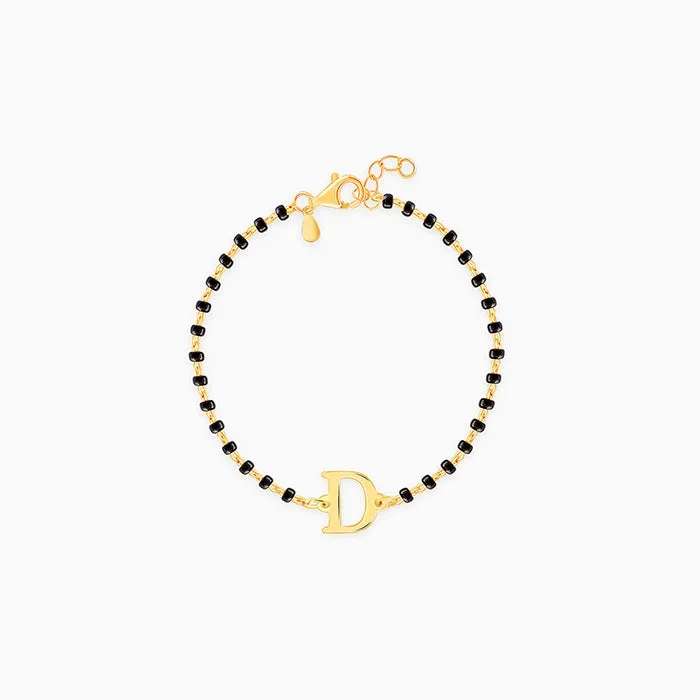 Golden Personalised Initial Nazariya Kids Bracelet (0 – 2 Years)