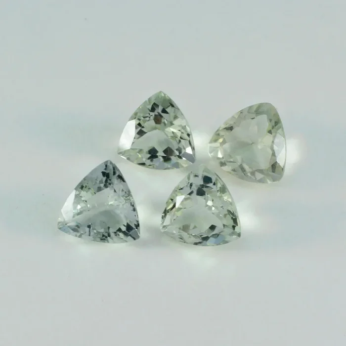 Green Amethyst 10PC Tiny 3×3 MM Triangle Faceted Green Fiery Semi Precious Gems