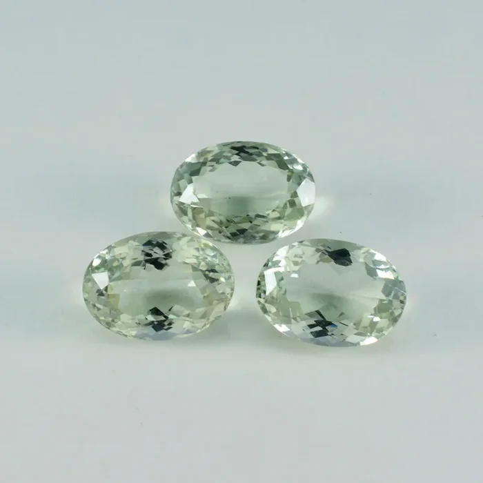 Green Amethyst 1PC Large 9×11 MM Oval Faceted Green Fine Semi Precious Loose Gemstone
