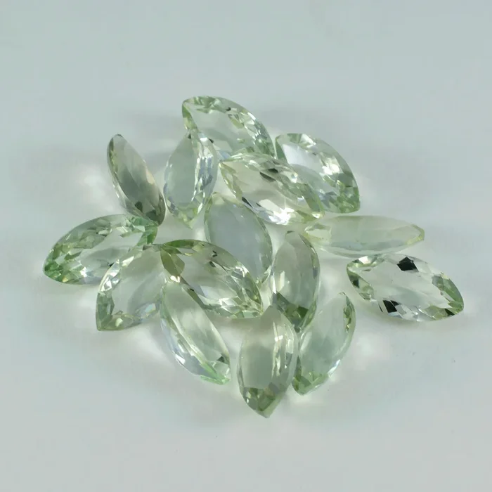 Green Amethyst 1PC Small 6×12 MM Marquise Faceted Green Pure Semi Precious Loose Gems