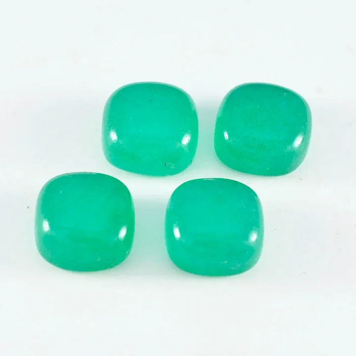 Green Onyx 1PC Small 7×7 MM Cushion Cabochon Green Superior semi Precious Gems