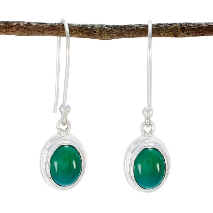 Green Onyx German Carla multiple Dangle Green Silver Earring