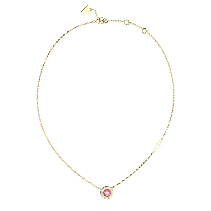 Guess Gold-Plated Stainless-Steel Fuchsia Love Mini 16-18″ Chain