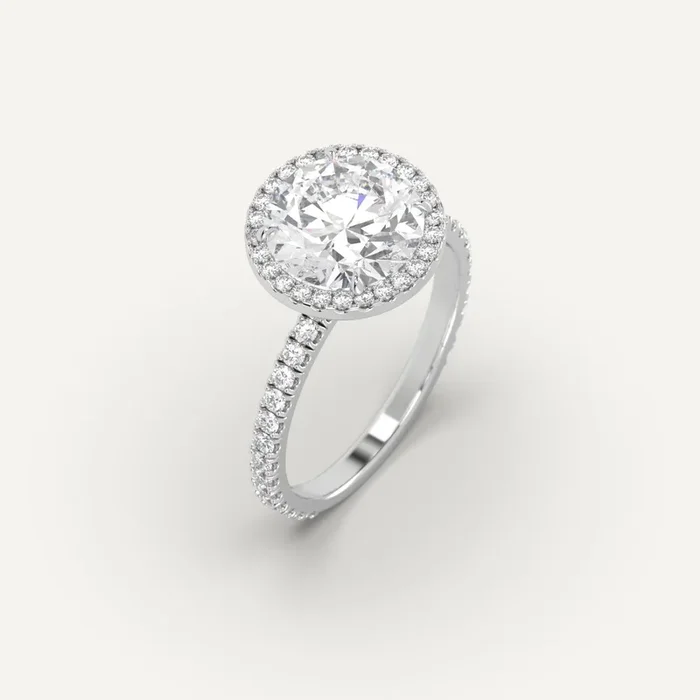 Halo Round Cut Diamond Ring Setting