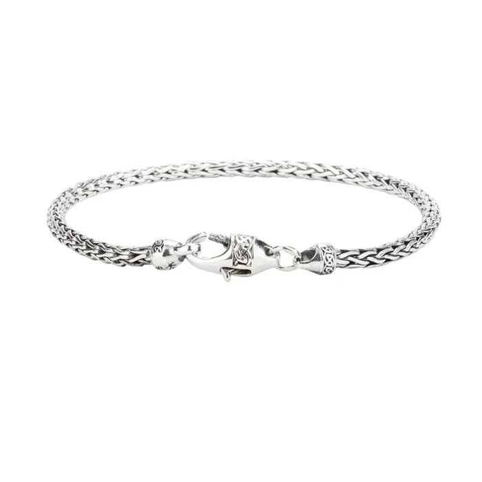 Handmade Silver Dragon Weave Round Celtic Bracelet