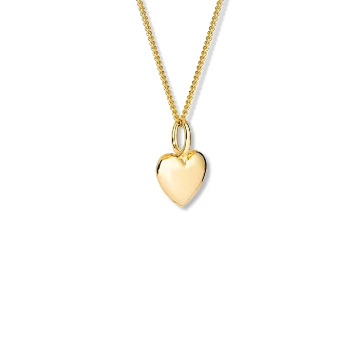 Heart Charm Pendant Yellow Gold