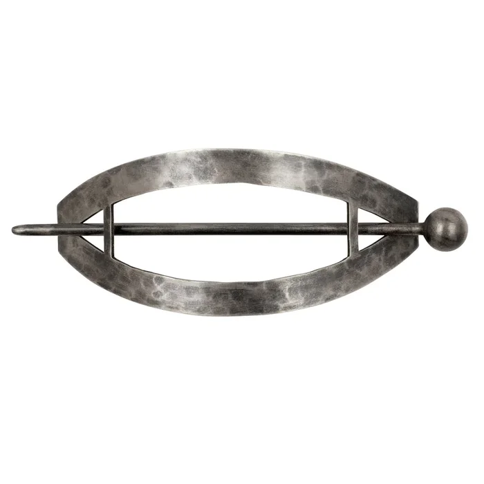 Heirloom Barrette in Antiqued Silver