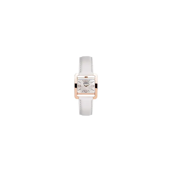 Herbelin 5ème Avenue acier PVD or rose cuir blanc 17137PR19BLA – Lepage