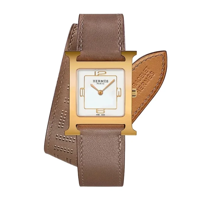 HERMÈS Heure H PVD jaune quartz 26 mm Watch W049201WW00 – Lepage
