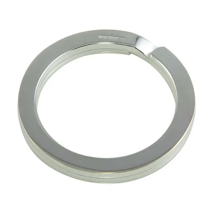 High Polished 925 Sterling Silver Circle Keychain – KEYCHAIN19