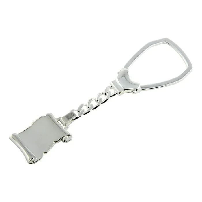 High Polished 925 Sterling Silver Scroll Keychain – KEYCHAIN22