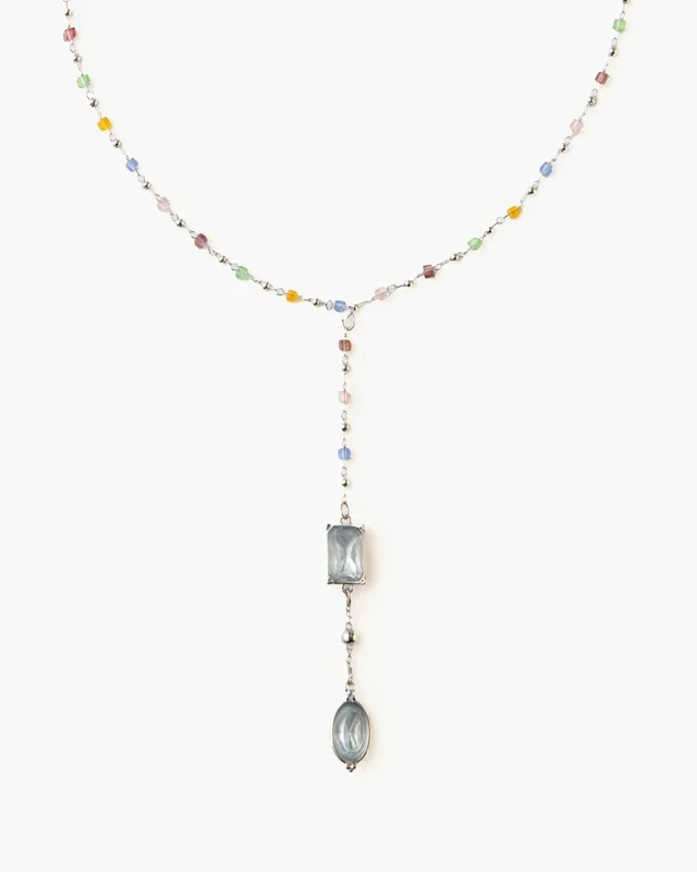 Himmlische Lariat-Halskette in Silber