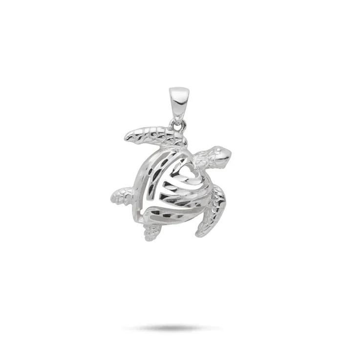 Honu Pendant in Sterling Silver – 19mm
