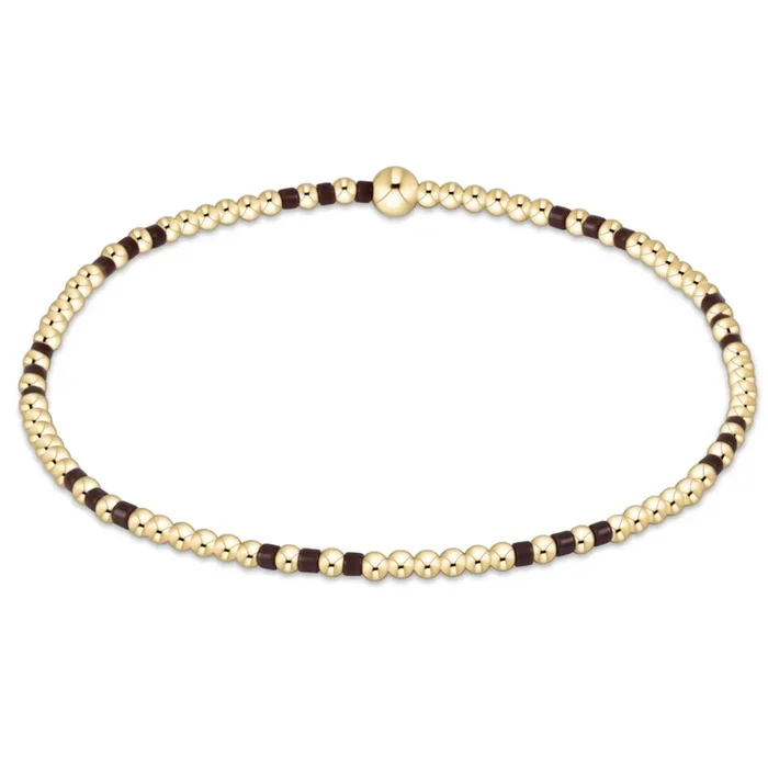 Hope Joy Pattern 2mm Bead Bracelet – Chocolate