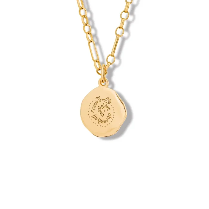 Horatio’s Garden May Love Abound Quote Pendant Yellow Gold