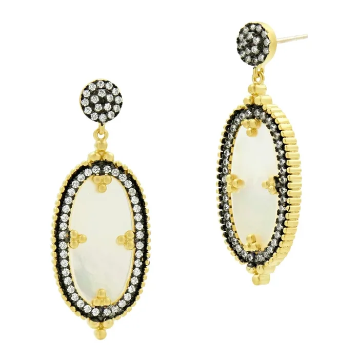 Imperial Oval Mother of Pearl Drop Earrings