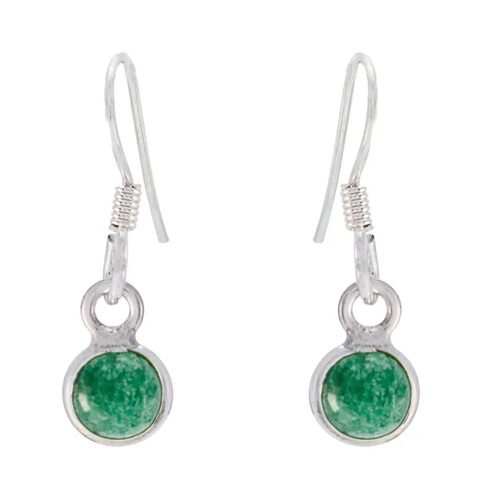 Indian Emerald Latin American Ava multiple Dangle Green 92.5 Silver Earring