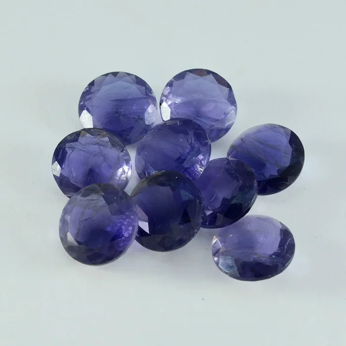Iolite 10PC Tiny 4×4 MM Round Faceted Blue Brilliant Semi Precious Loose Gems