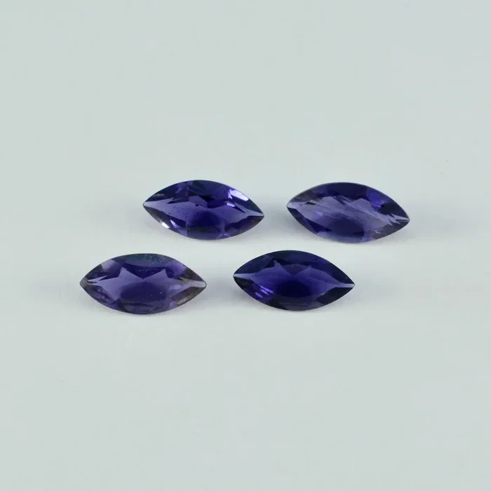 Iolite 1PC Large 8×16 MM Marquise Faceted Blue High-Quality Semi Precious Loose Gemstones