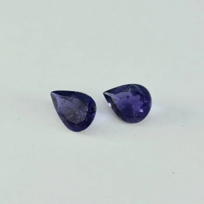 Iolite 1PC Large 9×11 MM Pear Faceted Blue Fine Semi Precious Gems